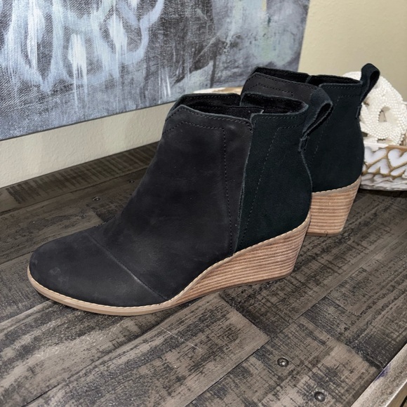 TOMS Clare Wedge Bootie SZ 7.5 - Picture 8 of 11